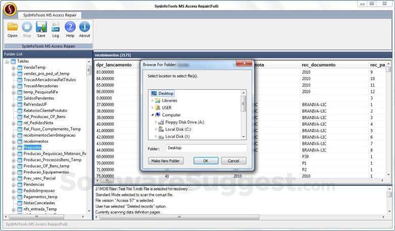 Sysinfo MS Access Small Screenshot 3